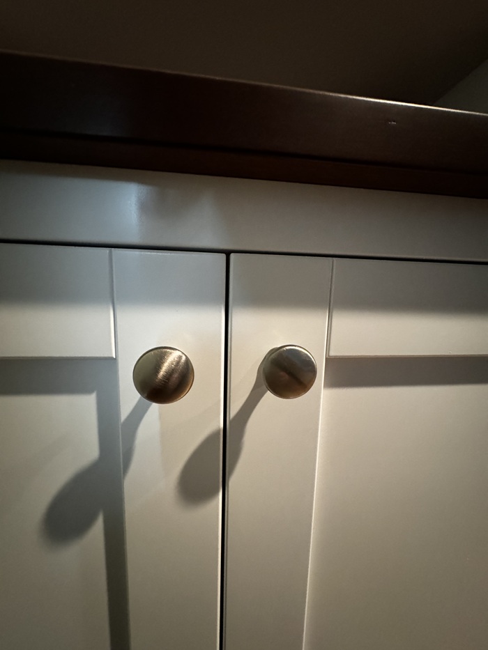 details of the inset cabinetry
